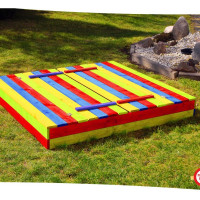 Песочница 150 см для детей с лавками